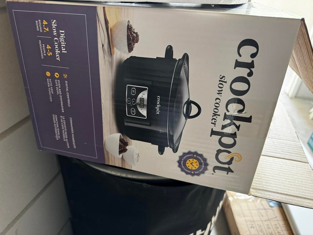 Crockpot Digitale Slowcooker 4.7L - Nieuw in doos, Ophalen of Verzenden, Zo goed als nieuw