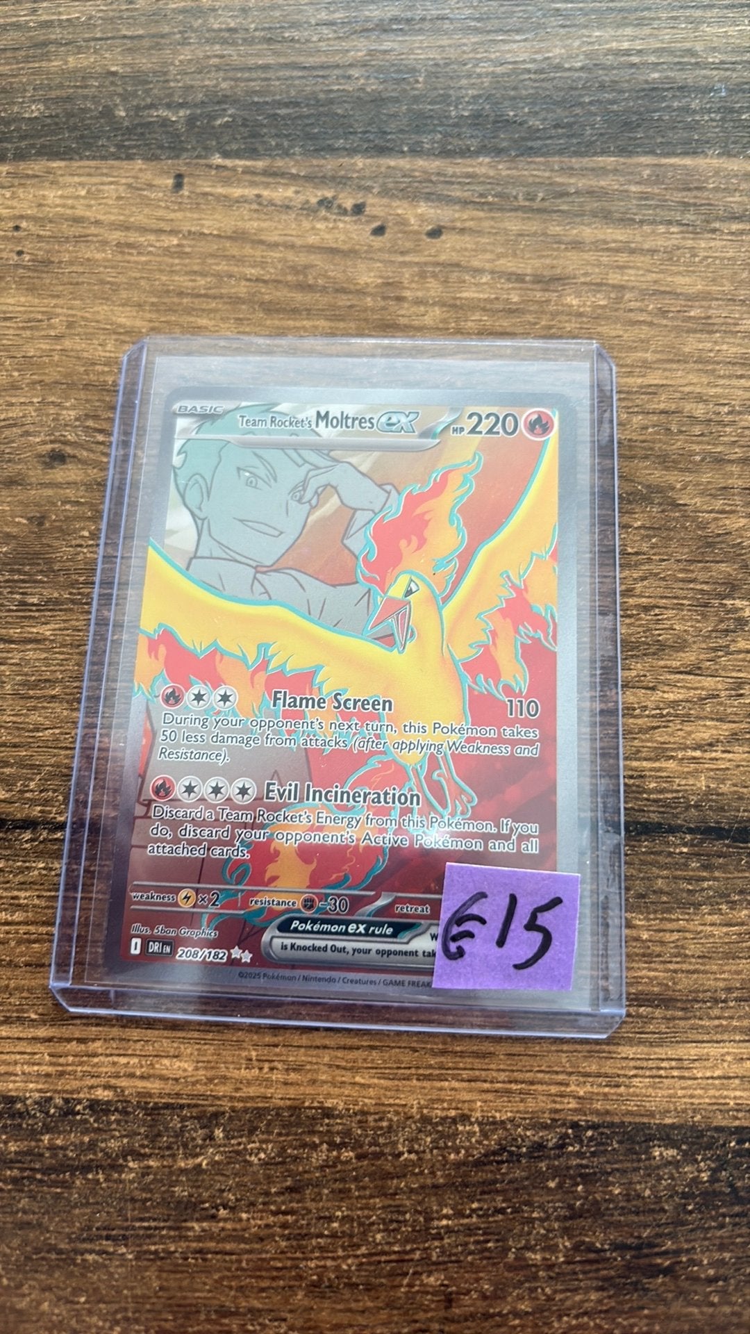 Dri208 team rocket’s moltres ex, Ophalen of Verzenden, Nieuw, Losse kaart
