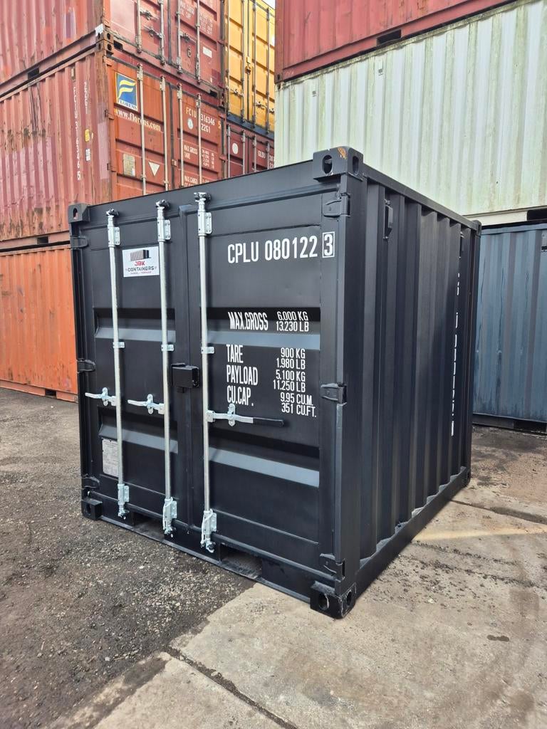 8ft opslagcontainer zeecontainer opslag zwart, Ophalen of Verzenden