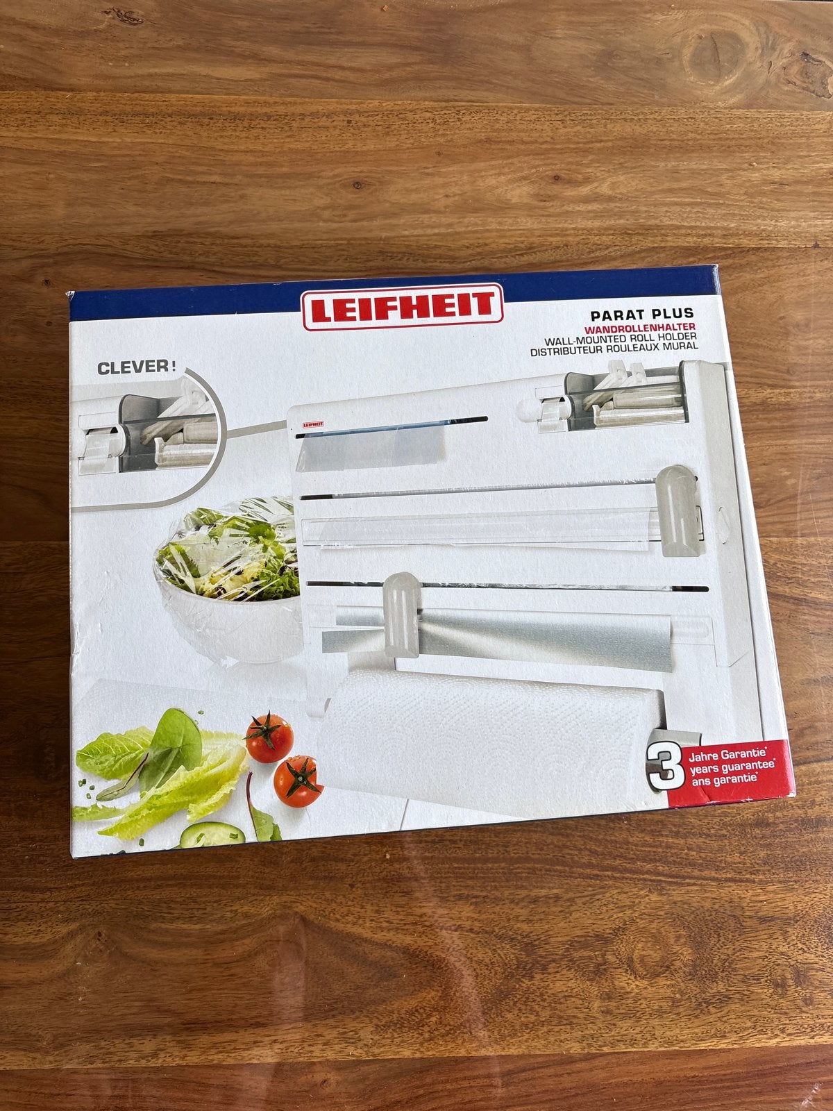 Leifheit Wandrollenhouder Parat Plus - Folie en Keukenrol, Ophalen, Overige typen, Kunststof, Nieuw