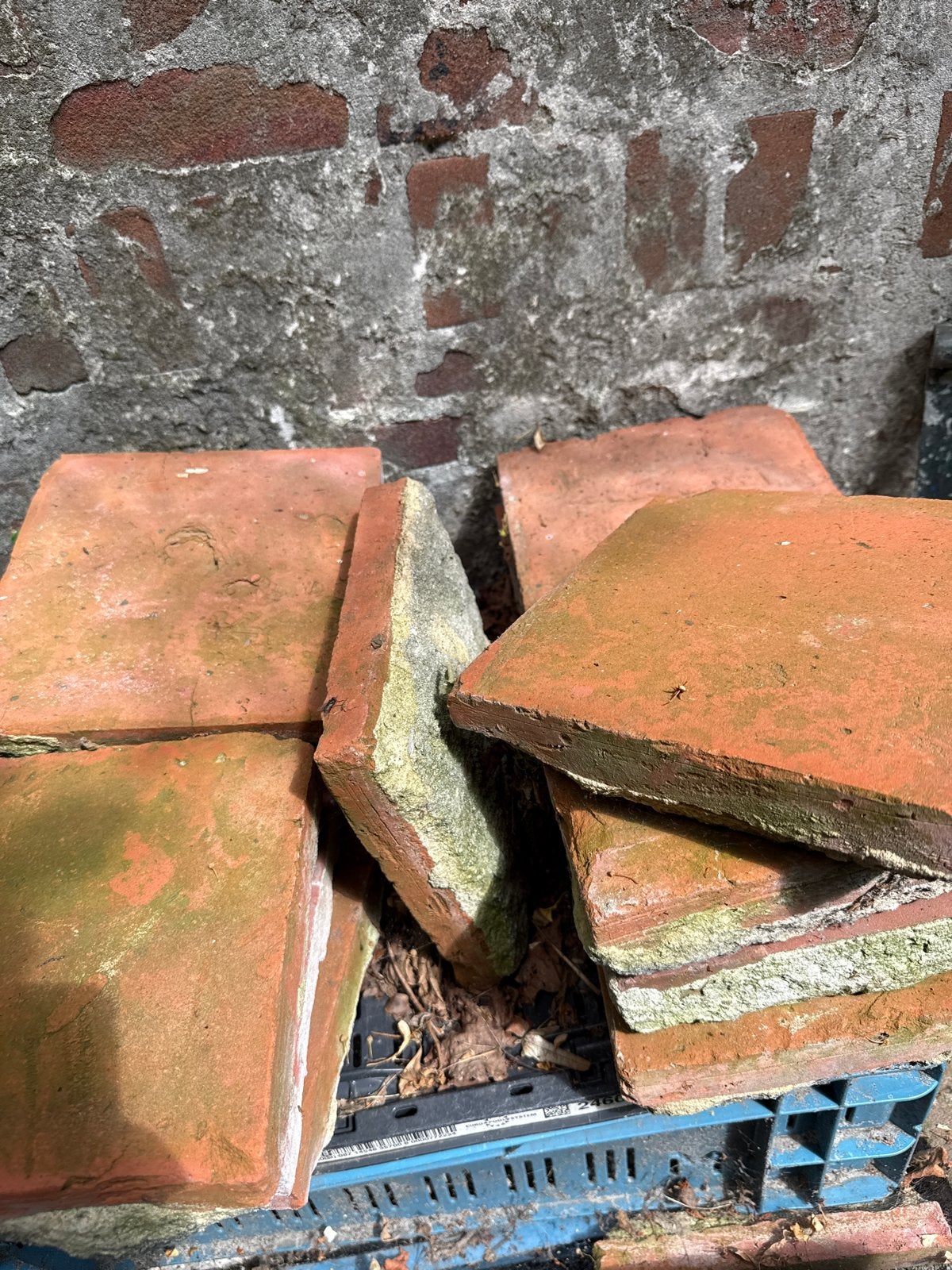Oude terracotta tegels - vloertegels, Ophalen, Gebruikt, Keramiek, 5 tot 10 m²