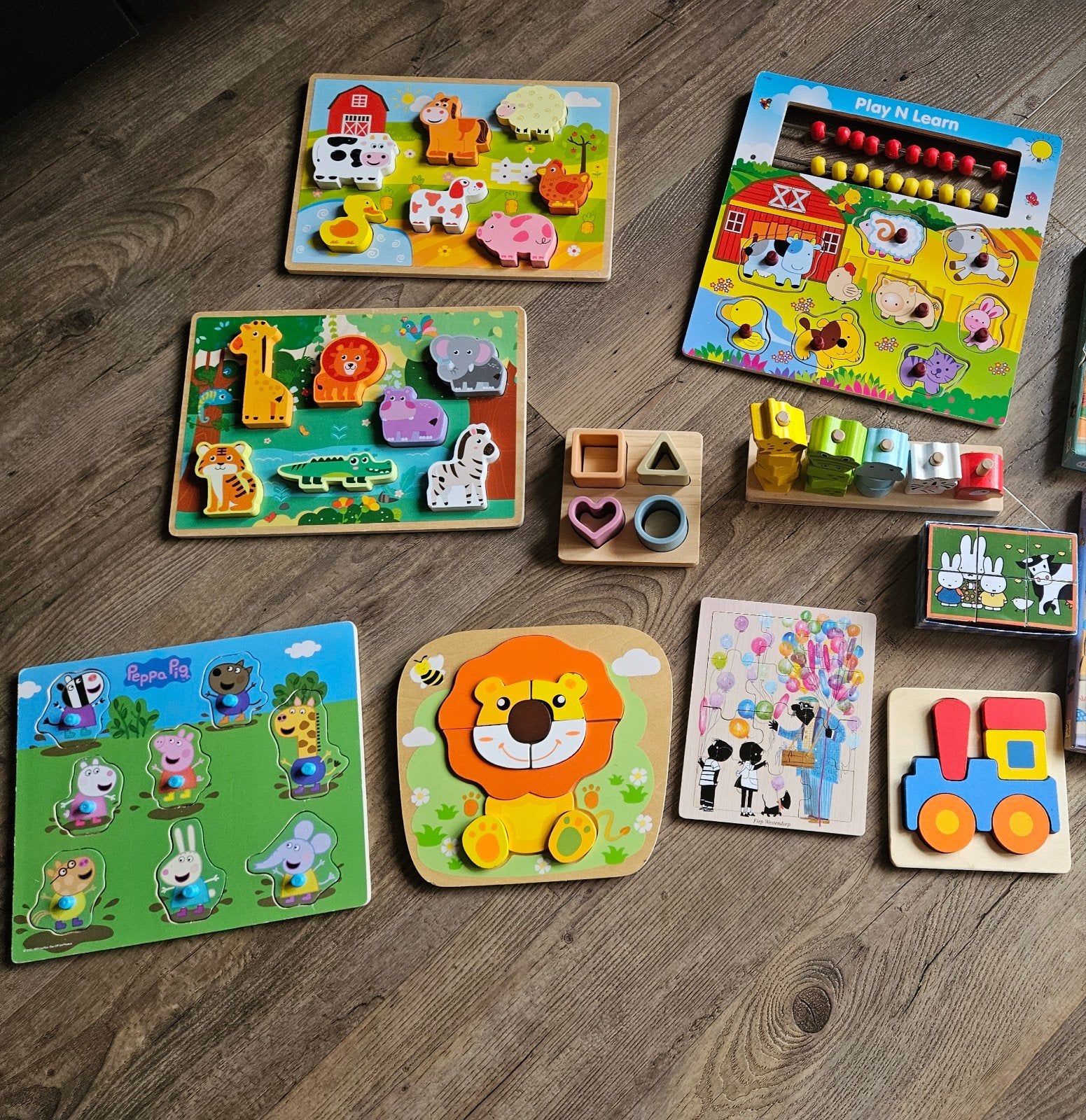 Diverse houten puzzels en speelgoed voor kinderen, Ophalen of Verzenden, Gebruikt, Overige typen
