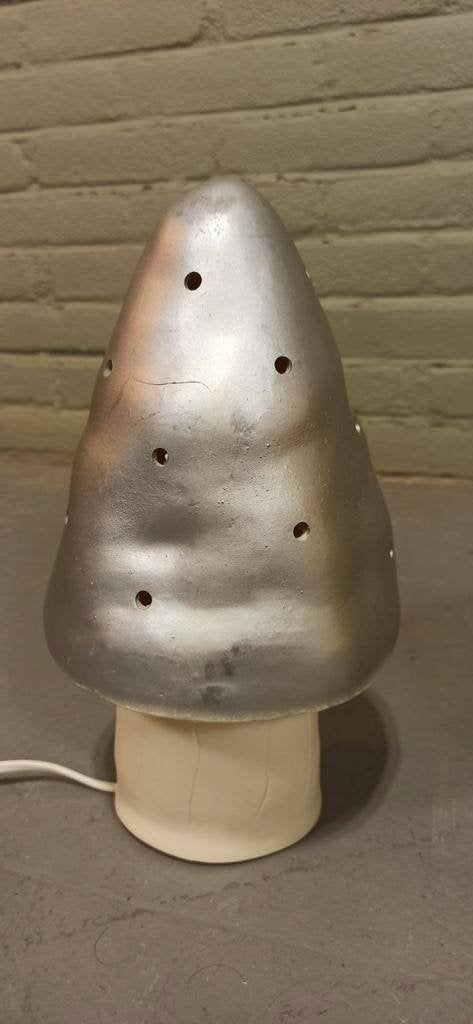 Vintage Heico mushroom lamp, zilver, Huis en Inrichting, Tweedehands, Kunststof, Tweedehands, Ophalen of Verzenden