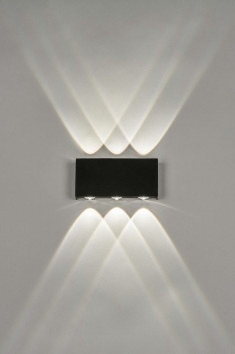 wandlamp led buitenlamp badkamer huis zwart of wit tuin lamp, Ophalen of Verzenden, Nieuw