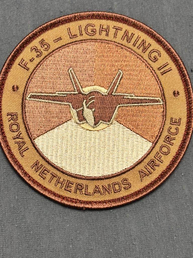 Desert embleem RNLAF F-35 Lightning II, Verzenden, Luchtmacht, Nederland, Embleem of Badge