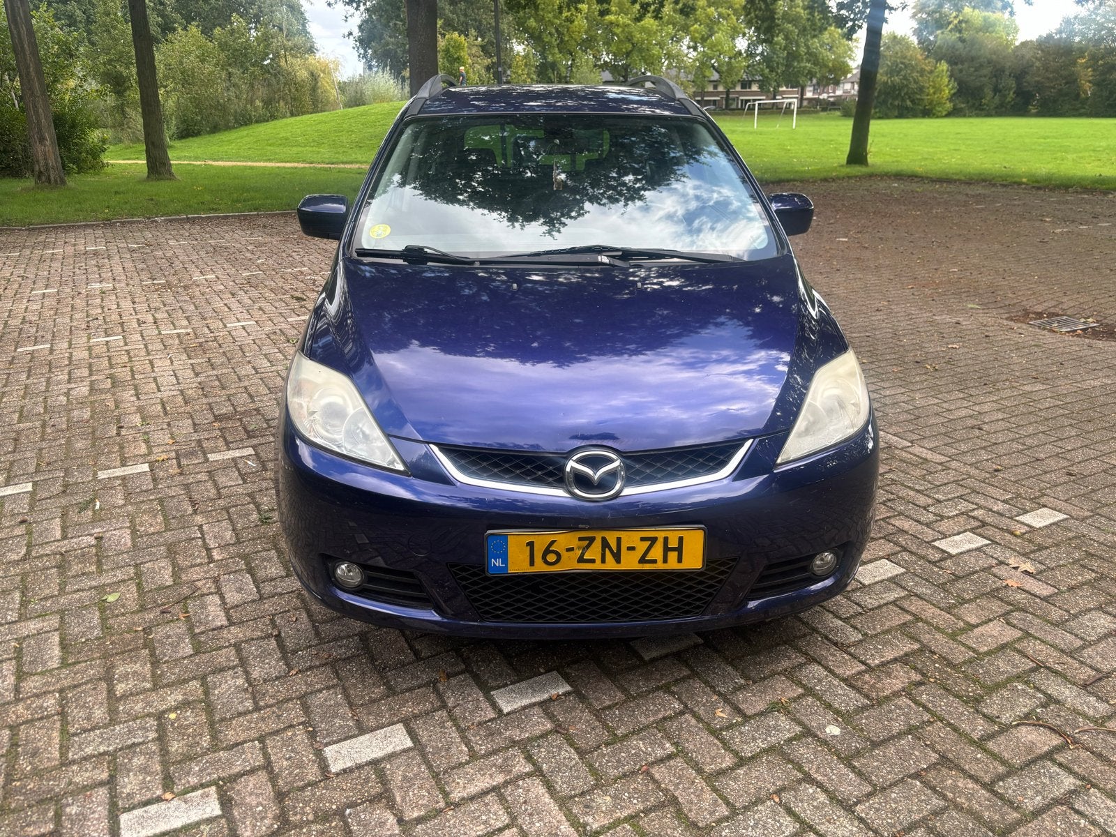 Mazda 5 1.8 2008 Blauw, Auto's, 1370 kg, 4 cilinders, Blauw, 7 stoelen