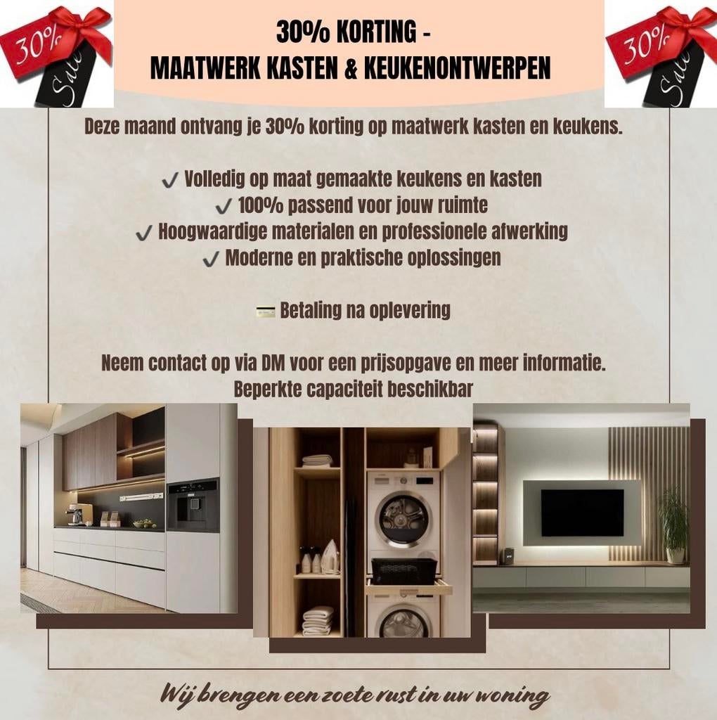 Opmaat Kast & Keuken, Zo goed als nieuw, Minder dan 100 cm, 25 tot 50 cm, 50 tot 100 cm