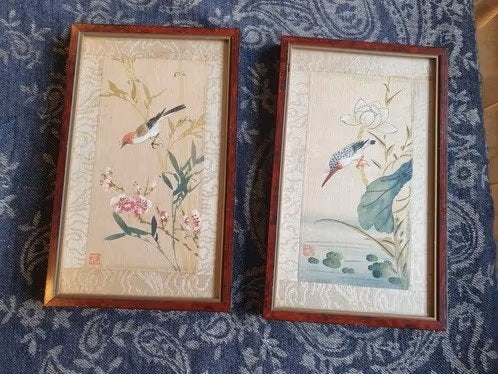 2 werken Japan of China, ijsvogel roodkopwever, Ophalen