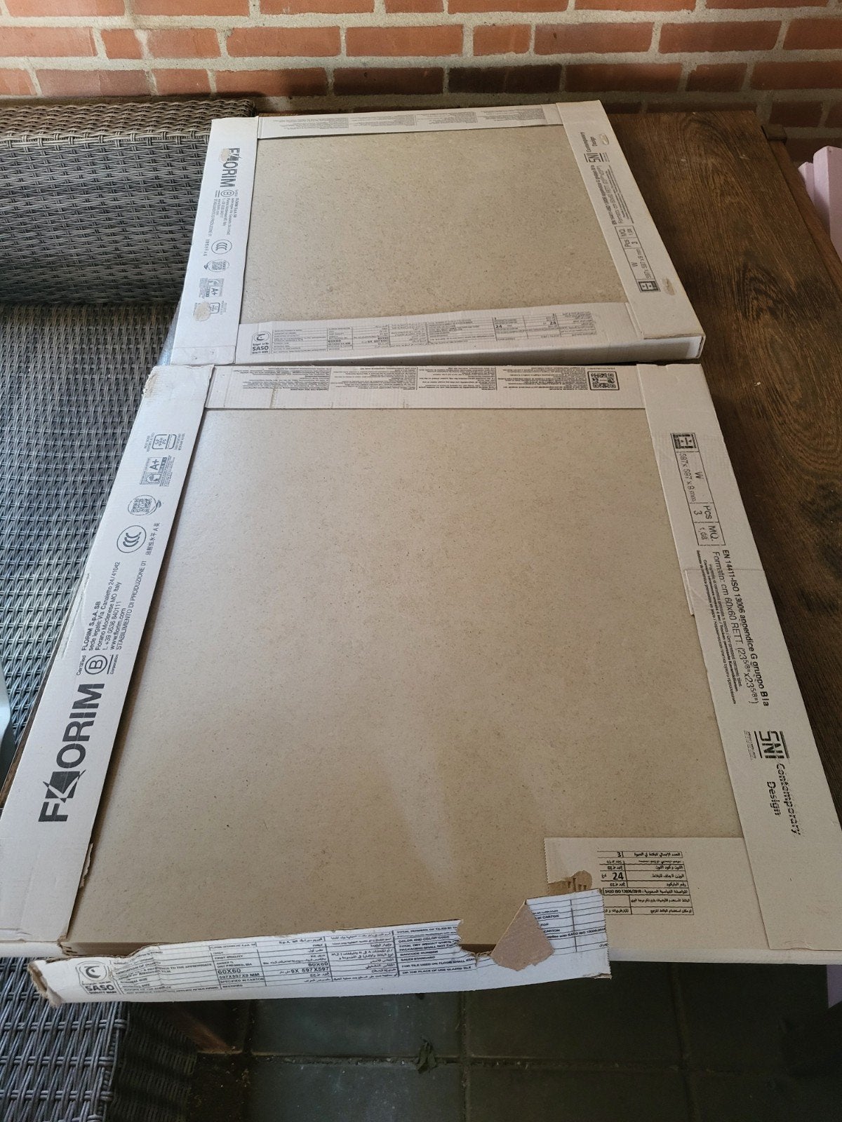 9 Florim keramische tegels 60x60 cm, Doe-het-zelf en Verbouw, Tegels, Ophalen, 60 cm of meer, Nieuw, Minder dan 5 m²