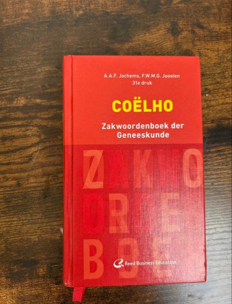 Coëlho Zakwoordenboek der Geneeskunde 31e druk, Boeken, Ophalen of Verzenden, Beta, Zo goed als nieuw, HBO
