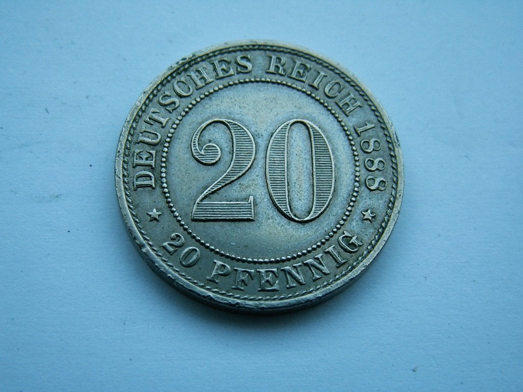 DUITSLAND.  20 Pfennig - 1888 D, Verzenden, Duitsland, Losse munt