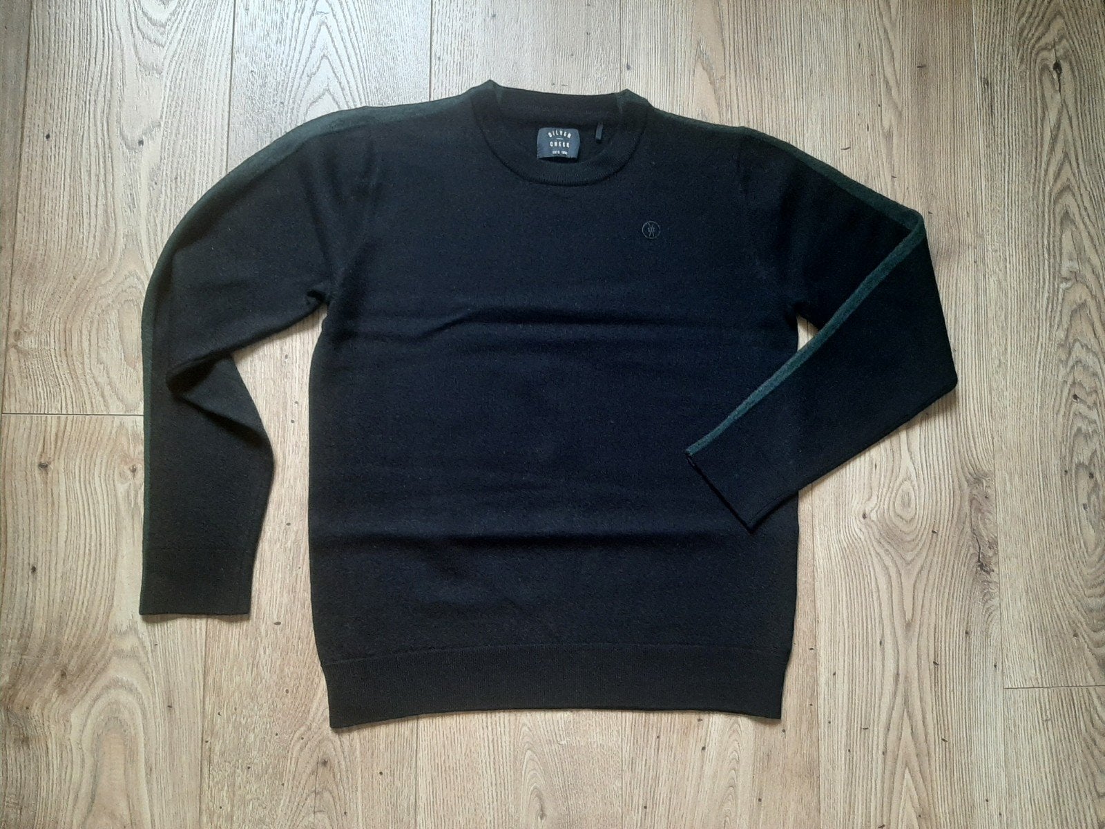 als nieuw... zwarte wollen trui mt S Silver Creek, Kleding | Heren, Zwart, Ophalen of Verzenden, Zo goed als nieuw, Silver Creek