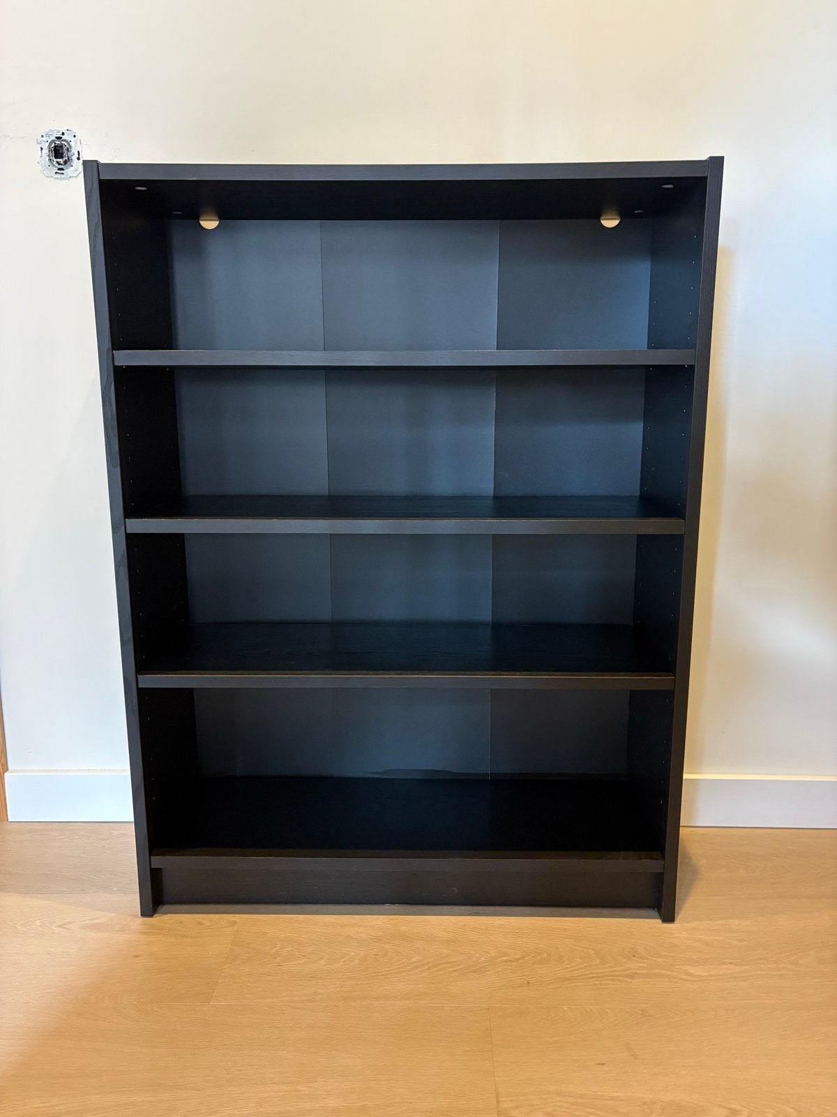 IKEA Billy Boekenkast Zwart Eikenpatroon - Zo goed als nieuw, Ophalen, Met plank(en), 100 tot 150 cm, 50 tot 100 cm