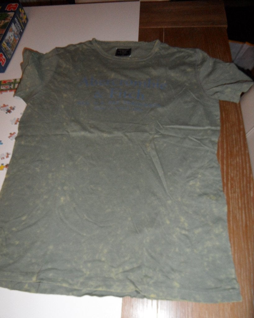 Groen/grijze kleur T-shirt Abercrombie & Fitch, maat M, Maat 48/50 (M), Ophalen of Verzenden, Abercrombie & Fitch, Gedragen