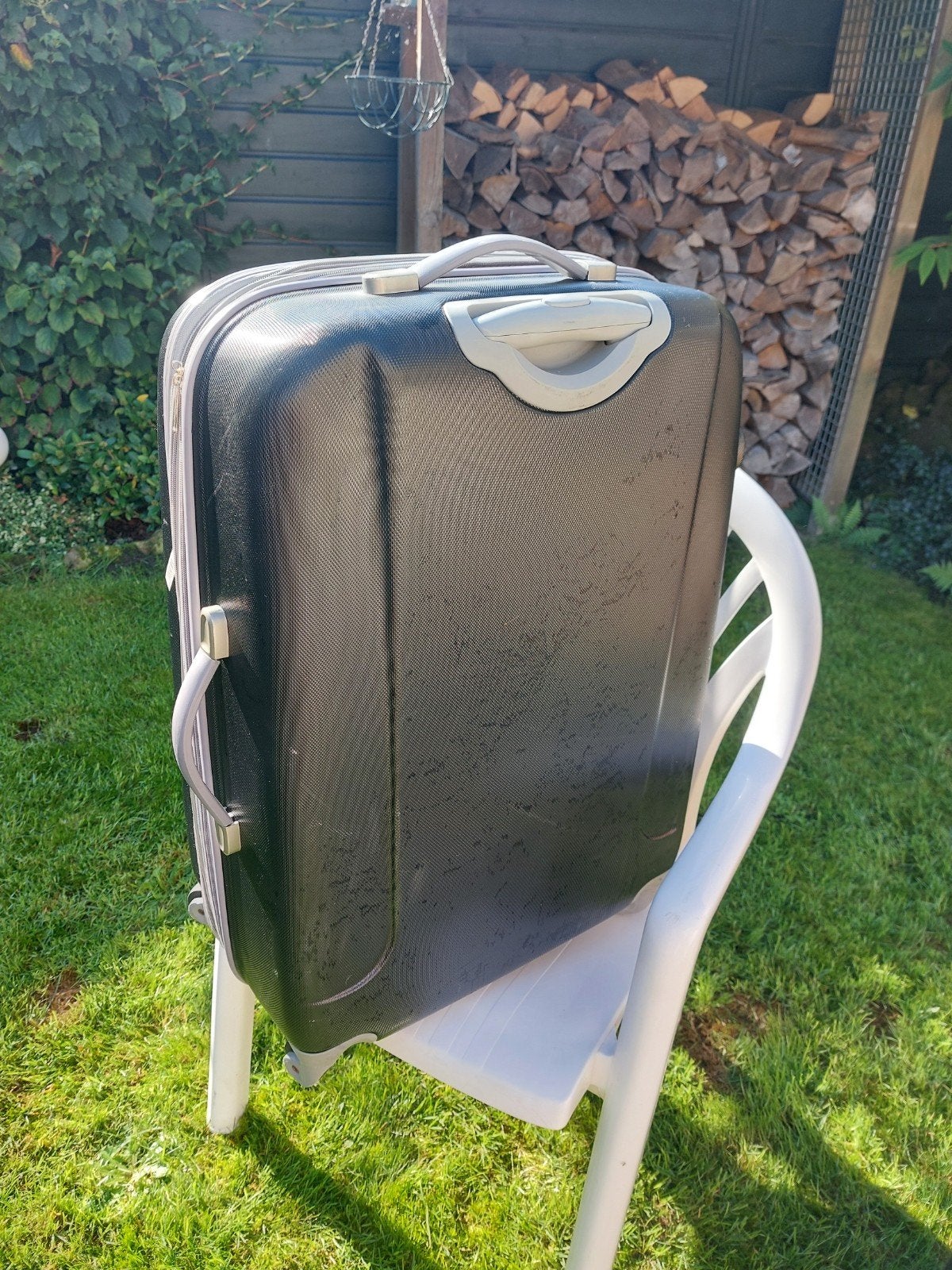 L. Lambertazzi ABS Koffer 76,5 cm - Zwart, Ophalen, Uitschuifbare handgreep, 30 cm of meer, Zwart