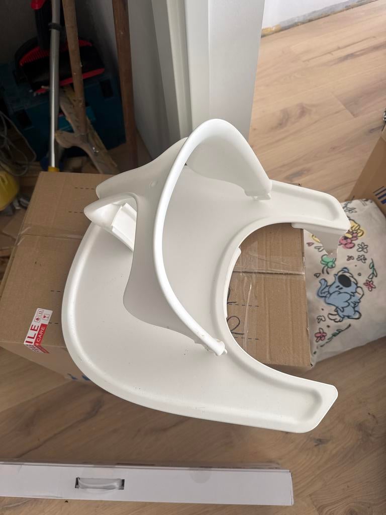 Stokke Nomi Eetblad en Zitbeugel Wit, Ophalen, Gebruikt, Overige typen, Afneembaar eetblad