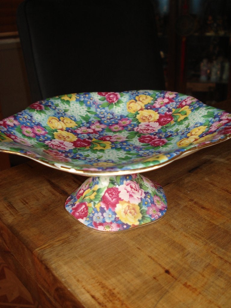 Vintage Royal Winton Chintz bonbon schaal Bloemenpatroon, Ophalen of Verzenden