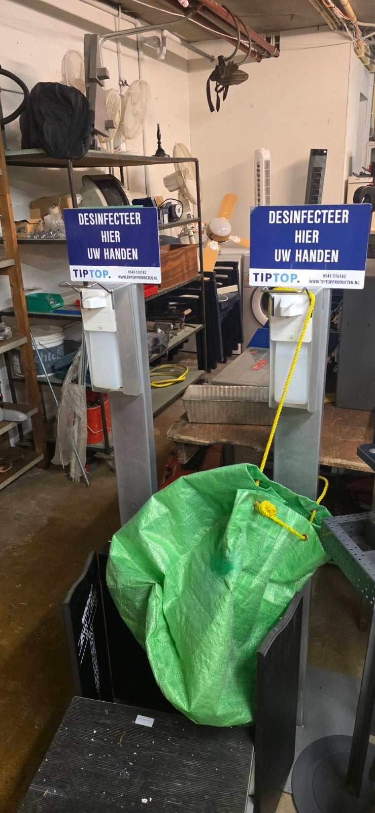 TIPTOP Desinfectiezuil met dispenser - Hygiëneoplossing, Diversen, Verpleegmiddelen, Ophalen