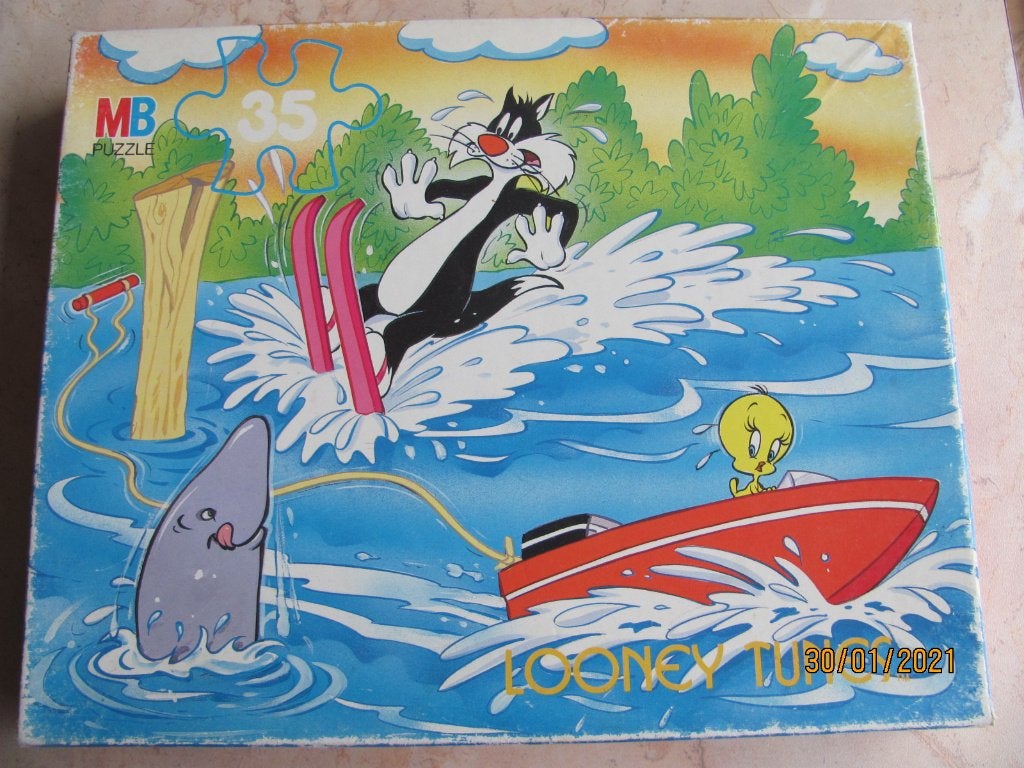 VINTAGE Looney Tunes PUZZEL jaren 70 80 TWEETY SYLVESTER 35, Ophalen of Verzenden, Gebruikt, Tv, Overige typen