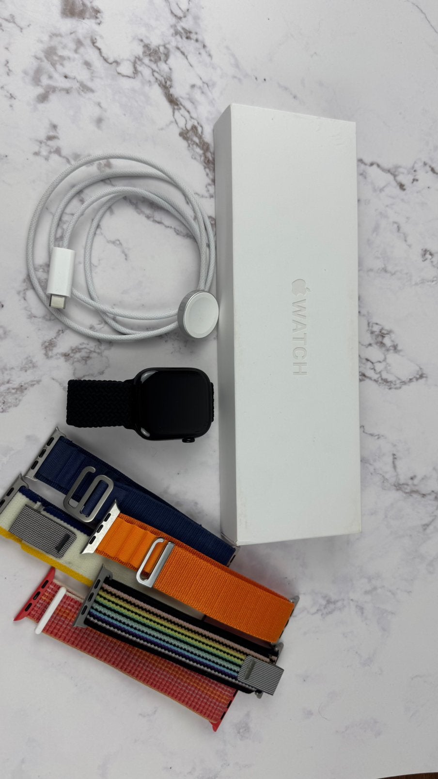Apple Watch Series 11 46mmJet Black Aluminium (GPS) bandjes, Zwart, IOS, Ophalen of Verzenden, Zo goed als nieuw