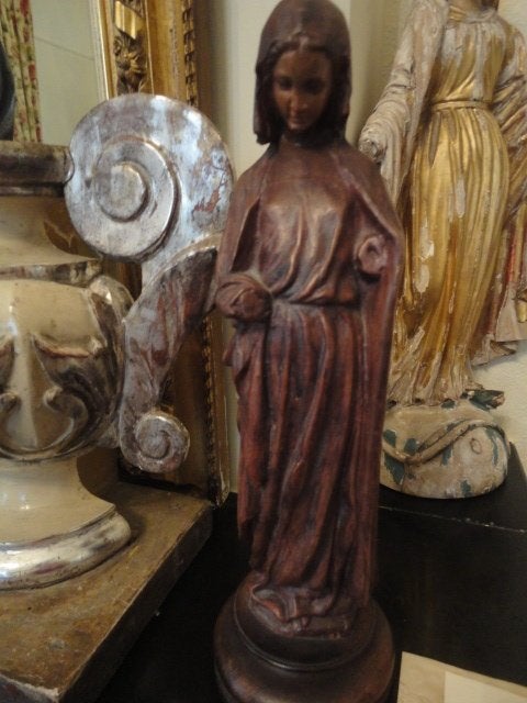 antiek MARIA BEELD, hoogte 34 cm, Antiek en Kunst, Ophalen