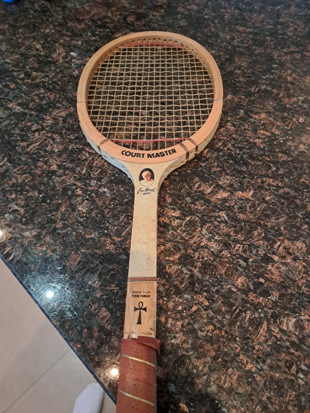 Vintage houten tennisracket - Court Master, Ophalen of Verzenden, Gebruikt, Racket, Overige merken