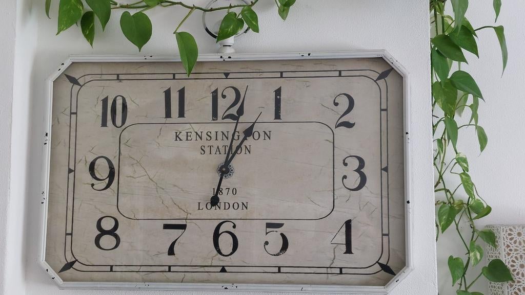 Kensington Station Klok - Decoratieve Wandklok, Ophalen, Zo goed als nieuw, Analoog, Wandklok