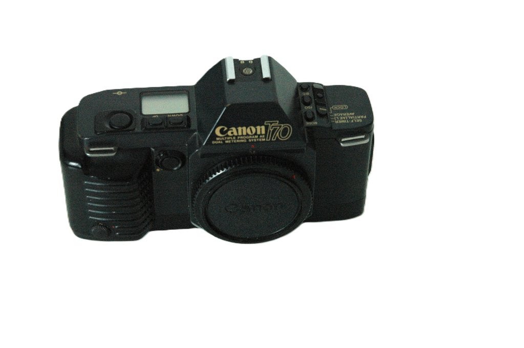 canon t70 met kenlock80-200 lens, Ophalen of Verzenden, Gebruikt, Spiegelreflex, Canon