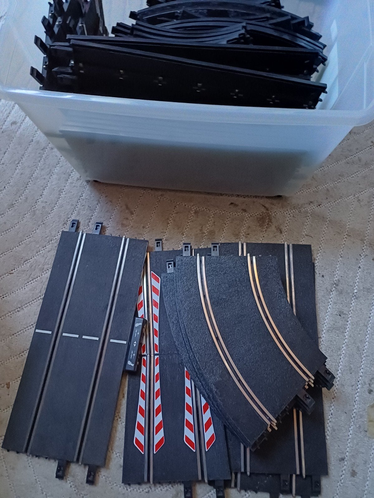 ninco 1/32 50+ Racebaan stukken, Gebruikt, Onderdelen, Elektrisch, Ophalen