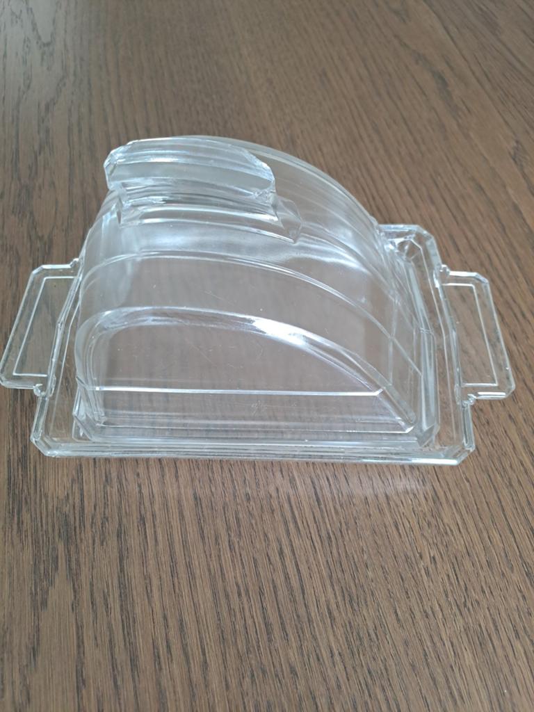 Art Deco Glazen Kaasstolp 'Eclat' - Val Saint Lambert, Antiek en Kunst, Ophalen of Verzenden