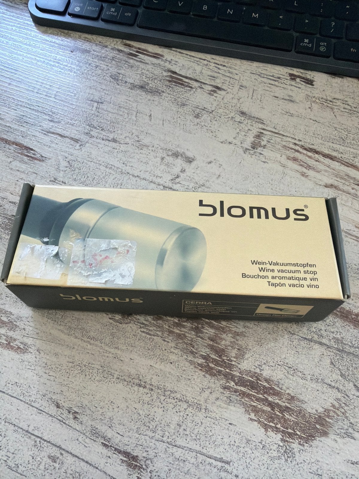 Blomus Wijn Vacuümstop - Nieuw in doos, Overige typen, Ophalen of Verzenden, Metaal, Overige merken