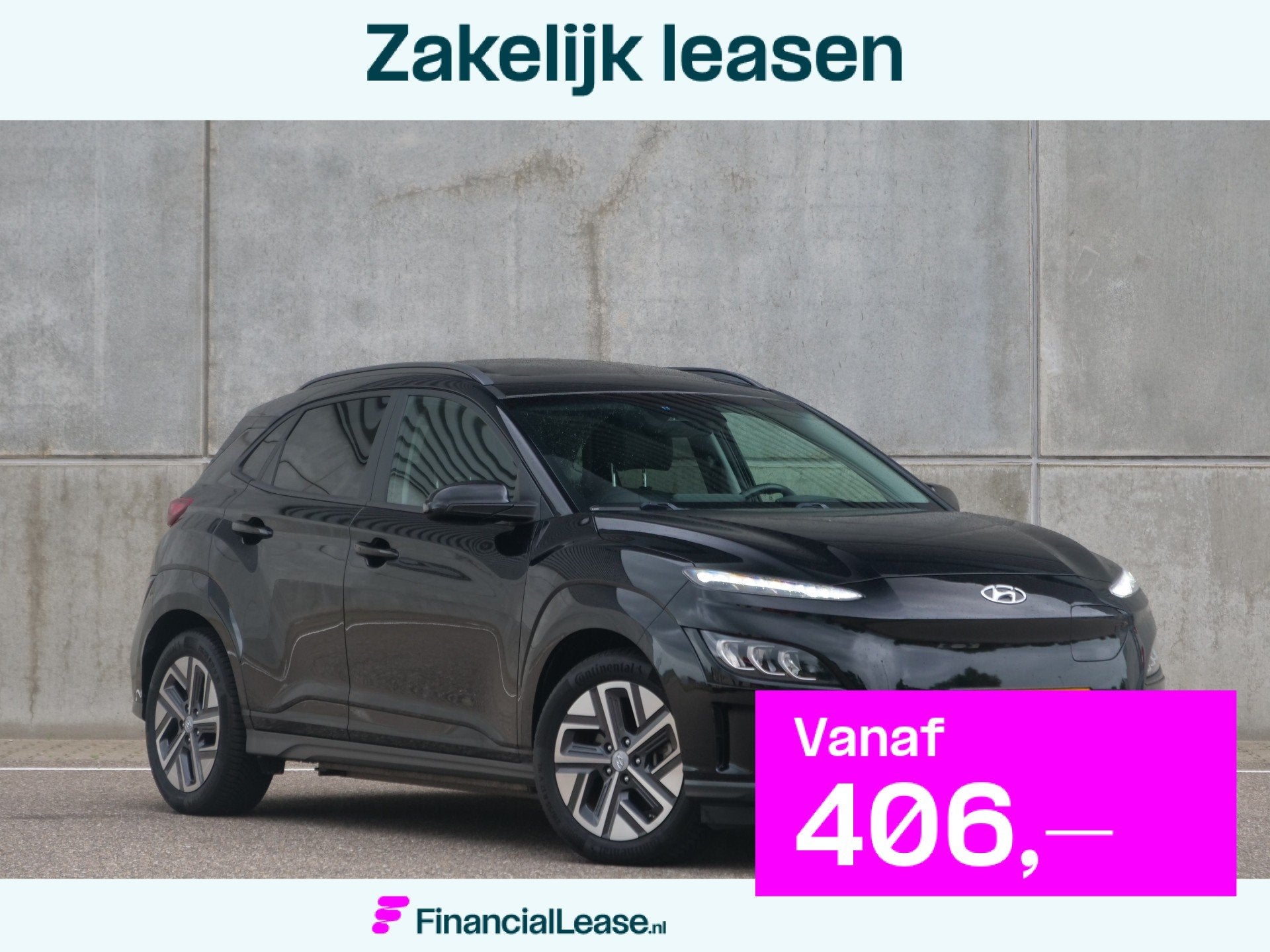 Hyundai Kona EV Premium Sky 64 kWh | schuifdak | leder | kre, 14 kWh, Gebruikt, Zwart, Zwart