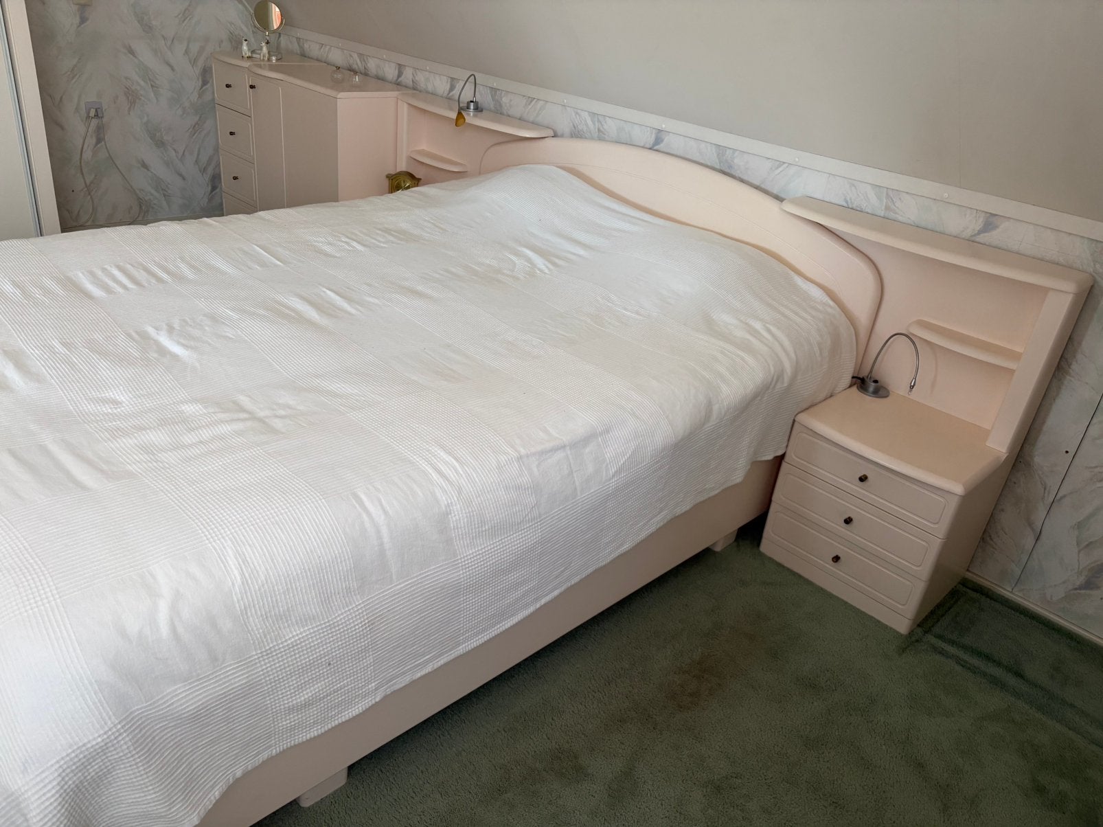 Tweepersoons bed (160x210), Huis en Inrichting, Slaapkamer | Bedden, Ophalen, Gebruikt, Tweepersoons, Hout