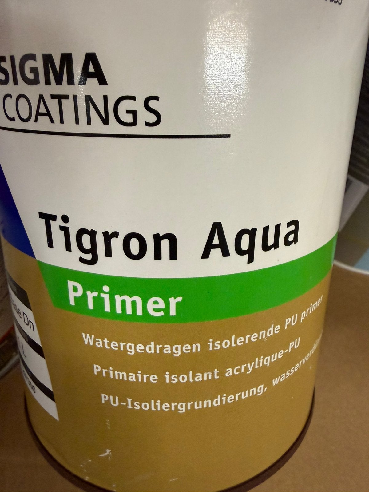 Sigma Tigron watergedragen,isolerende grijze grondlak 1liter, Ophalen of Verzenden, Nieuw, Acrylverf