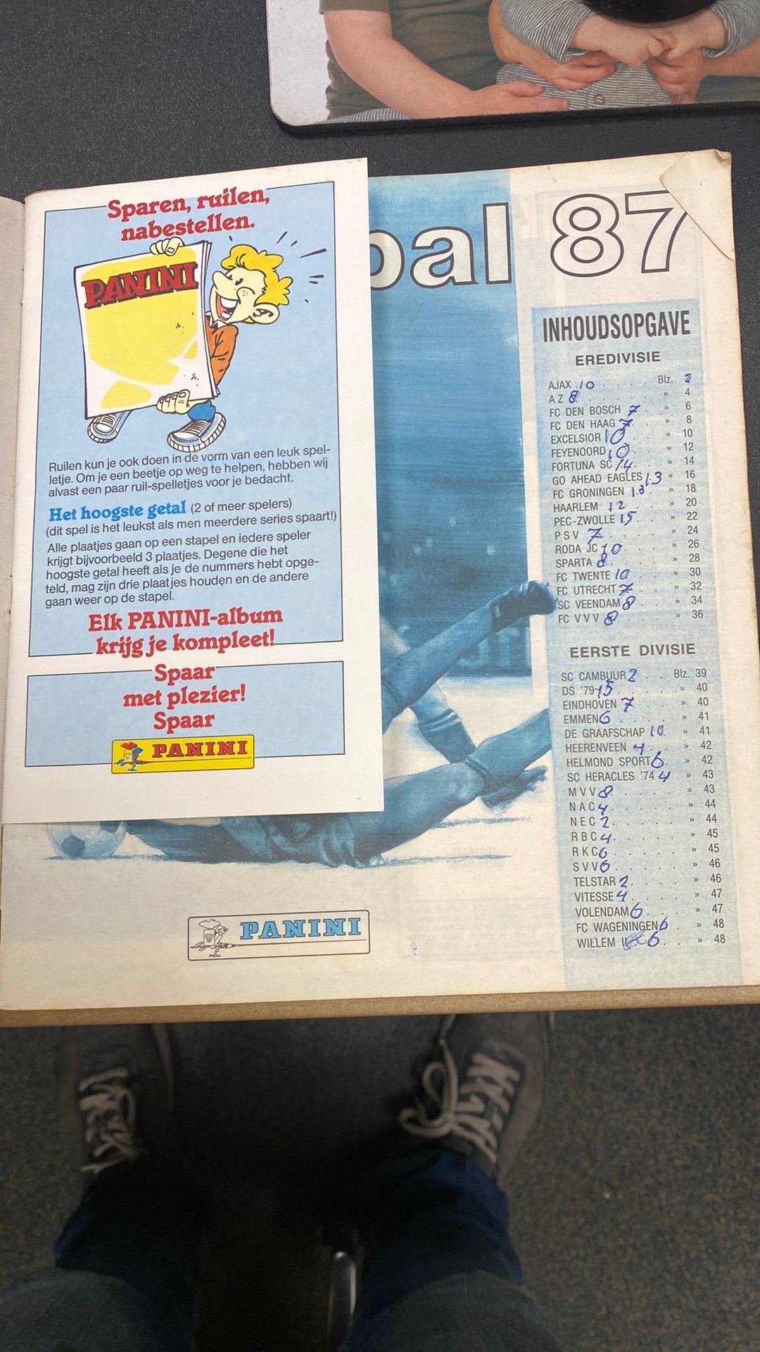 Voetbal panini 87 eredivisie eerste divisie, Verzamelen, Ophalen of Verzenden, Gebruikt, Overige binnenlandse clubs, Poster, Plaatje of Sticker