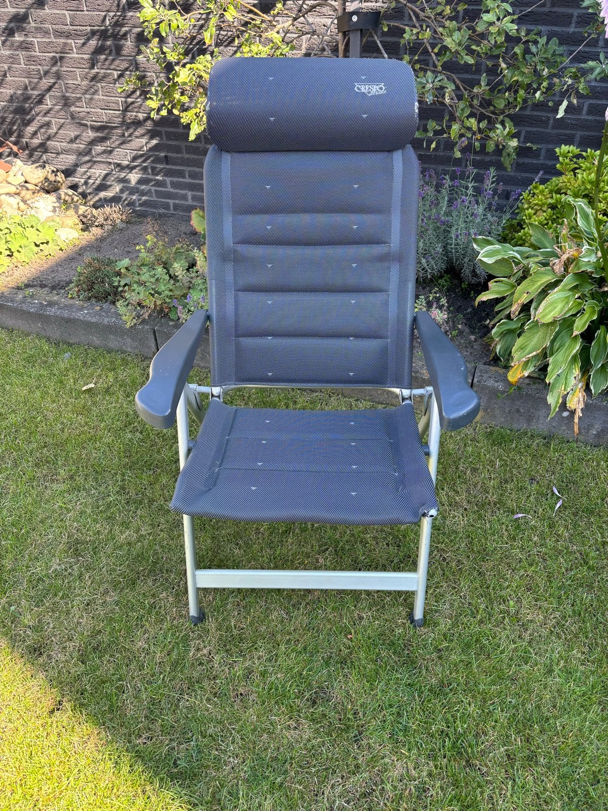 Crespo Air de Luxe campingstoel - comfortabel en gebruikt, Caravans en Kamperen, Ophalen of Verzenden, Gebruikt, Campingstoel