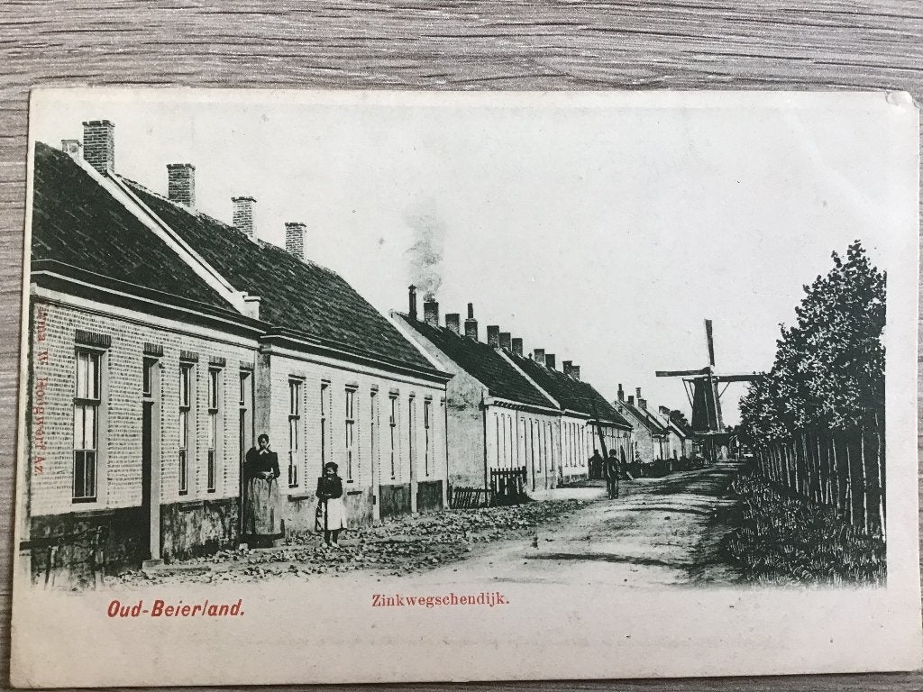 Oud-Beijerland Zinkwegschendijk - Antieke Ansicht 1900-05, Ophalen of Verzenden, Voor 1920, Ongelopen, Zuid-Holland