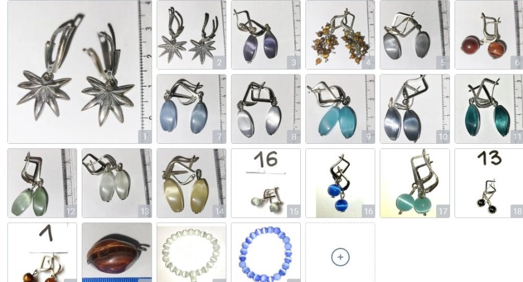 Armbanden Kattenoog en oorbellen van een verzameling, Ophalen of Verzenden, Nieuw, Overige kleuren, Overige materialen