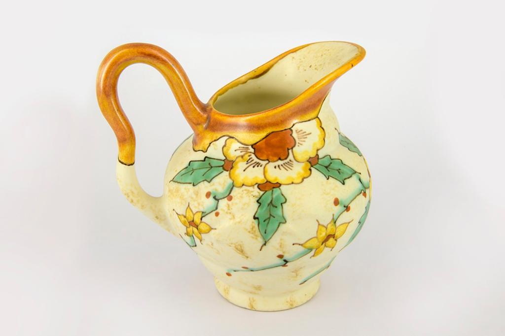 ANTIEKE PLATELEN VAAS  REGINA GOUDA HOLLAND, Antiek en Kunst, Antiek | Keramiek en Aardewerk, Ophalen of Verzenden