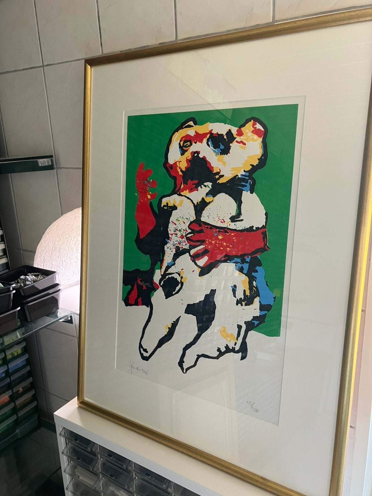 Zeefdruk Panda van Ed Koenders, Ophalen
