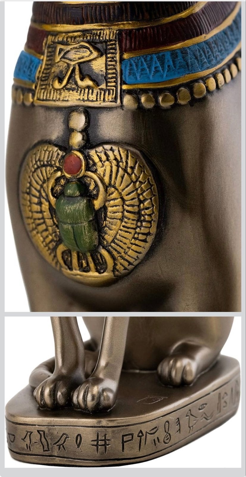 Egyptische Bastet Kat Beeldje - Bronskleurig, Antiek en Kunst, Ophalen of Verzenden, Zoogdier, 20 - 50 cm, Beeld