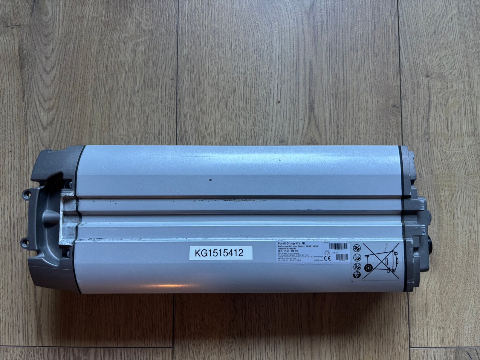 Fietsaccu Accell Group – type 10NR18/65 – werking onbekend, Gebruikt