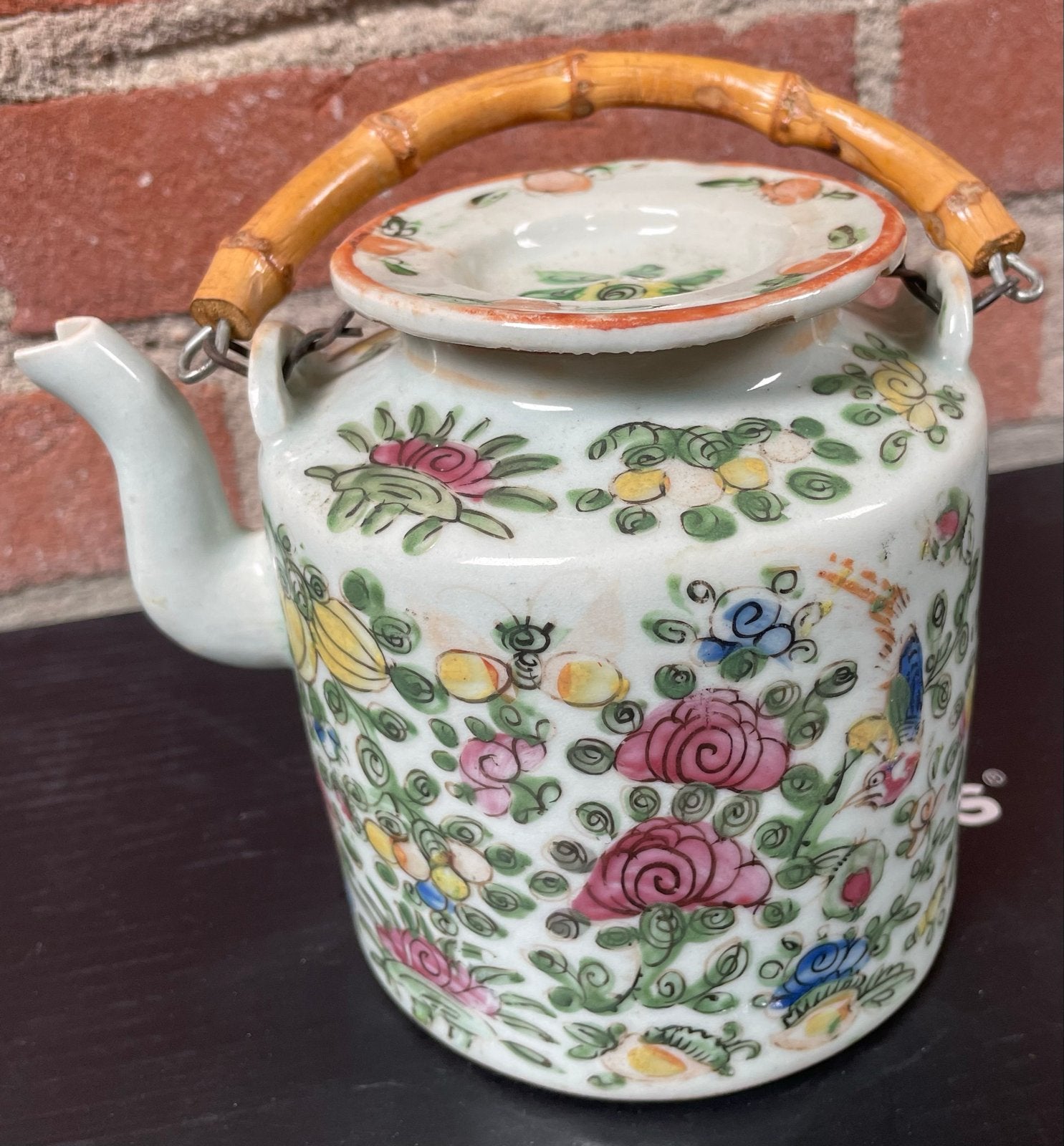 Antieke Chinese theepot famille verte, handgeschilderd, Antiek en Kunst, Antiek | Porselein, Ophalen of Verzenden