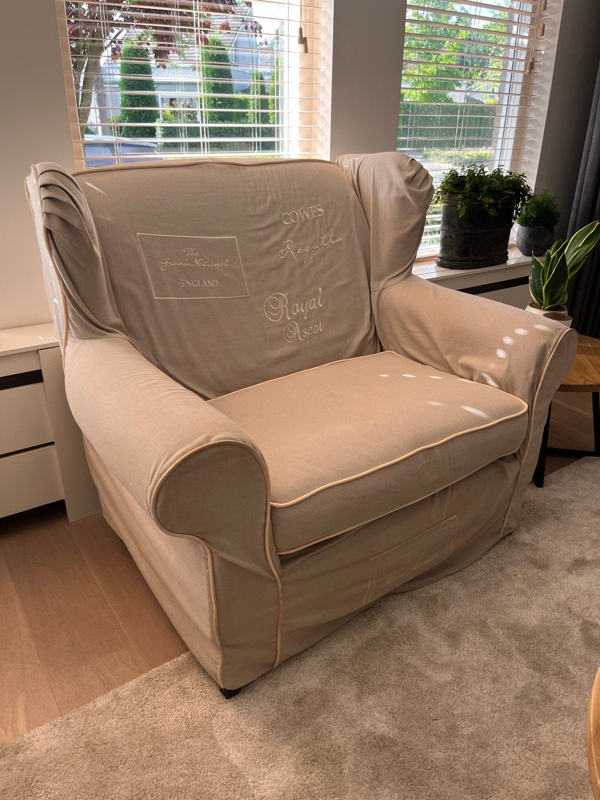 Rivièra Maison Loveseat - 1.25m breed, Huis en Inrichting, Fauteuils, Ophalen, Gebruikt, Stof, 75 tot 100 cm