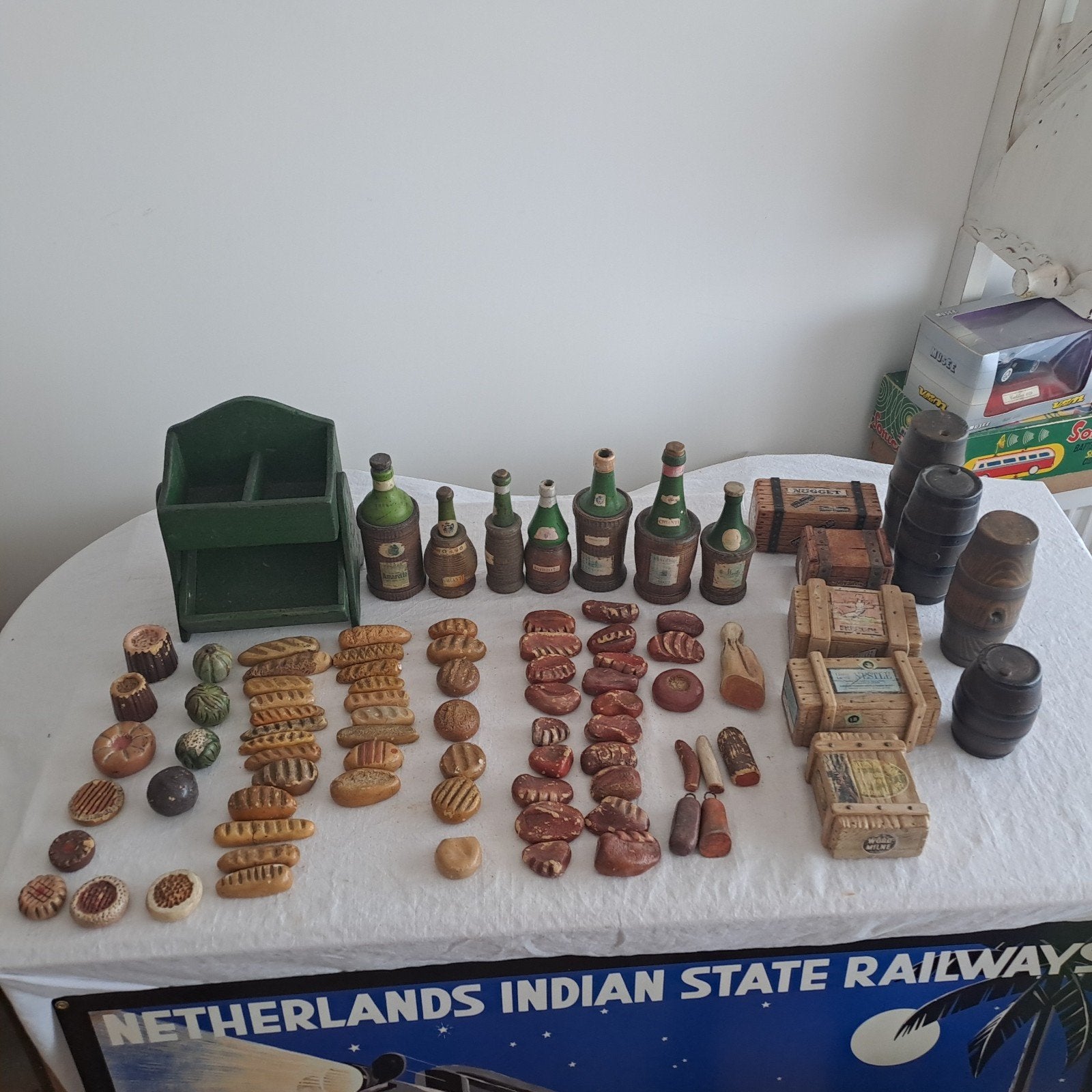 antiek speelgoed winkel groenteboer slagerij miniatuur, Antiek en Kunst, Ophalen of Verzenden