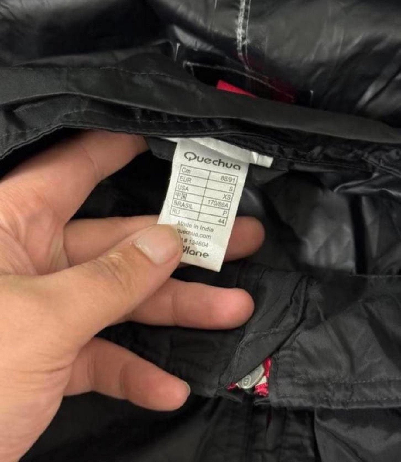 Quechua zwarte regenjas dames jas jack S zwart windstopper, Zwart, Ophalen of Verzenden, Zo goed als nieuw, H