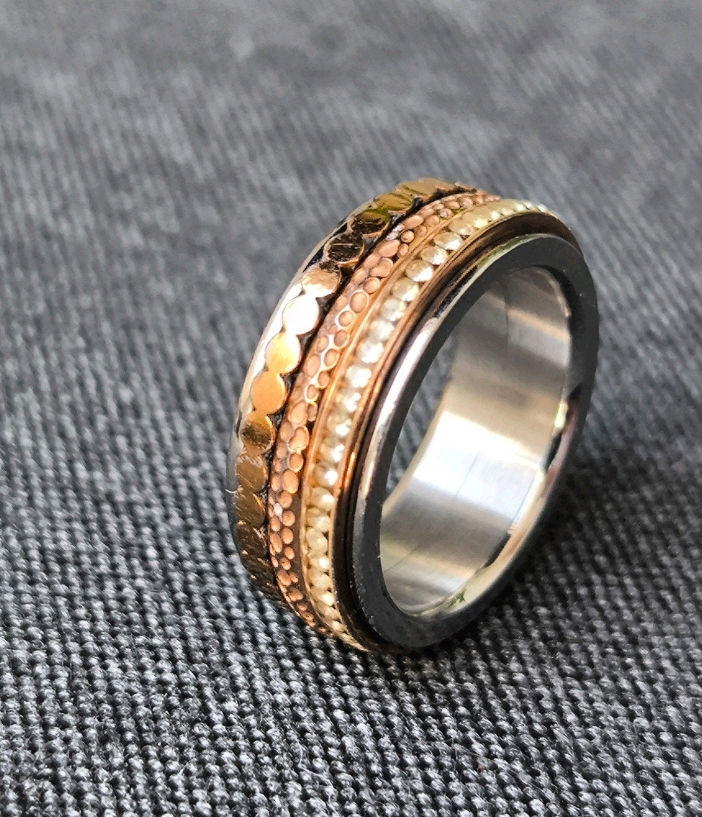 iXXXi ring maat 17.5 zilver/goud/rose goud met vulringen, Sieraden, Tassen en Uiterlijk, Ophalen of Verzenden, Zo goed als nieuw