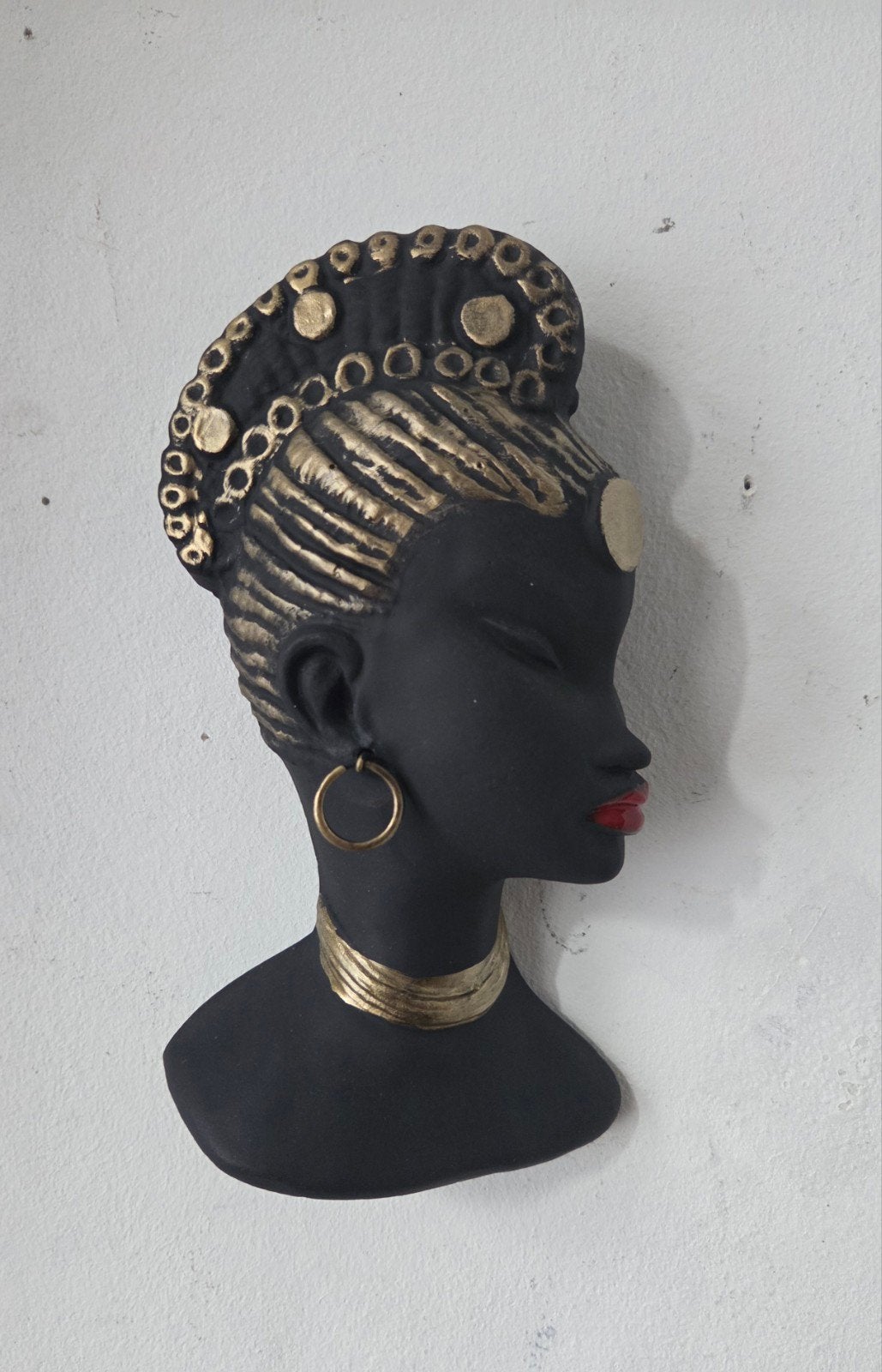 Wandmasker muurkopje vintage jaren 50/60, Ophalen of Verzenden, Zo goed als nieuw, Mens