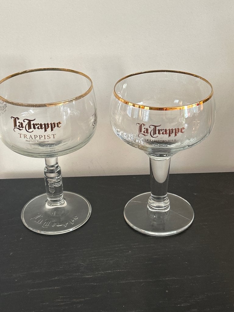 Set van 2 La Trappe Trappist bierglazen, Ophalen, Gebruikt, Glas of Glazen, La Trappe