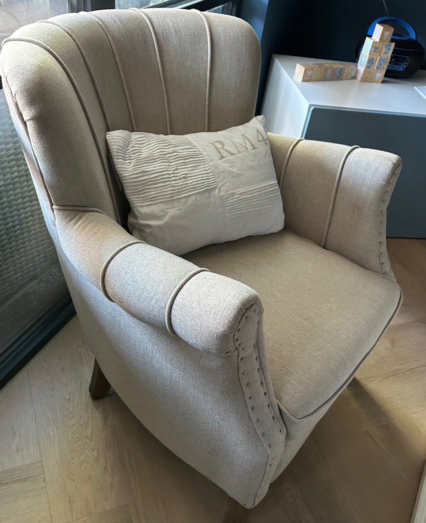 Riviera Maison relaxstoel, Ophalen, Bruin, Zo goed als nieuw, Eén